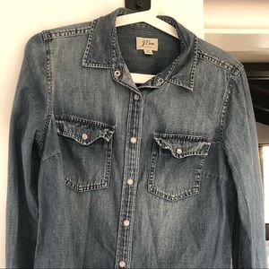 J. Crew denim snap shirt